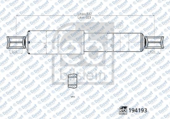 FEBI 194193 Arka Amortisor Yagli Np300 Pick Up 2.4 2.5 2.7 3.2 86>05